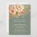 Search for sage green and peach wedding invitations Flowers