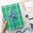 Search for blue and green plaid wrapping paper Birthday