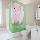 Search for cute pig shower curtains Cartoon