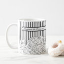 Search for stripes and flowers mugs Black and white