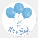 Search for baby boy birth announcement stickers Gender reveal