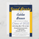 Search for yellow and blue graduation invitations University