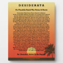 Search for desiderata plaques Poem