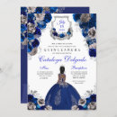 Search for royal blue and silver invitations Mis quince anos