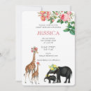 Search for elephant baby girl shower invitations Jungle animals