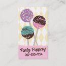 Search for cake pops business cards Pink