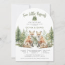 Search for twins foxes baby shower invitations Rustic