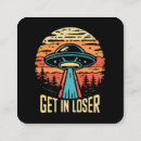 Search for space ship business cards Alien