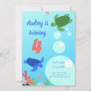 Search for turtle birthday invitations Blue