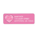 Search for candy hearts return address labels Pink