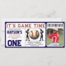 Search for baseball 1st birthday invitations Rookie year birthday