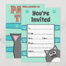 Search for funny animal birthday invitations Cat
