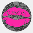 Search for hot pink lips stickers White