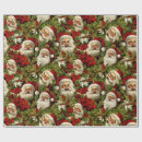 Search for santa face wrapping paper Retro