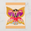 Search for pretty vintage girl postcards Butterfly