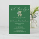 Search for mint and white baby shower invitations Minimalist