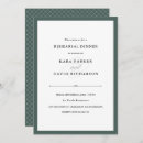 Search for green and white rehearsal dinner invitations Chic