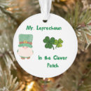 Search for clover christmas tree decorations Leprechaun