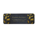 Search for gold feather return address labels Elegant
