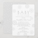 Search for grey baby shower invitations Snowflake