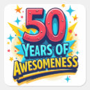 Search for 50th birthday designs stickers Vintage