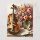 Search for violin postcards Flowers