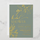 Search for green and gold bridal shower invitations Bride