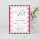 Search for hot pink 21st birthday invitations Chic