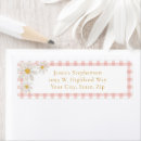 Search for pink daisy return address labels Girly