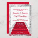 Search for red carpet birthday invitations Silver