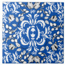 Search for cobalt blue tiles Vintage