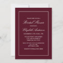 Search for burgundy bridal shower invitations Classic