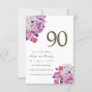 Search for purple 90th birthday invitations Chic
