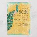Search for peacock birthday invitations Teal