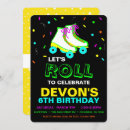 Search for boys roller skating party invitations Retro