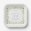 Search for green gingham plates For her