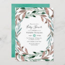 Search for winter greenery baby shower invitations Elegant