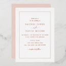 Search for real gold foil wedding invitations Minimalist