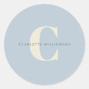Search for light blue monogram stickers Minimalist