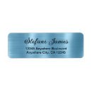 Search for blue metallic return address labels Elegant