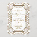 Search for great gatsby white gold wedding invitations 1920s