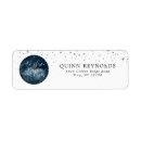 Search for night stars return address labels Outer space