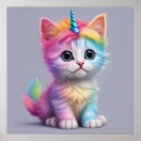 Search for cute rainbow kitten posters Colourful