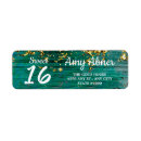Search for 16th birthday return address labels Girly