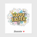 Search for colored eggs stickers Happy easter