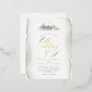 Search for green leaves wedding invitations Typography