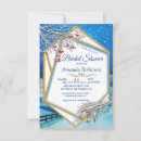 Search for snow bridal shower invitations Blue