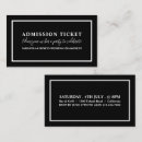 Search for ticket business cards Admission tickets
