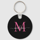 Search for black hot key rings Monogrammed