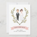 Search for cartoon couple wedding save the dates Modern